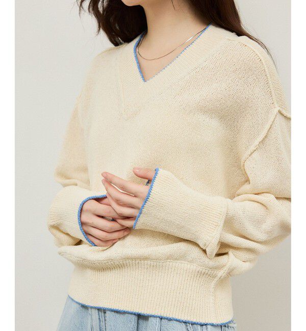 ADAM ET ROPE'「ペーパーヤーンプルオーバー」|ニット・セーター|