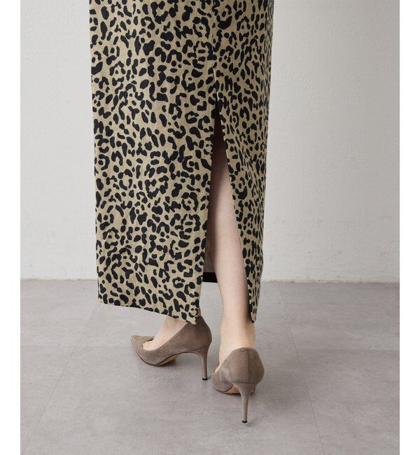  「リネンレオパードスカート」|スカート|