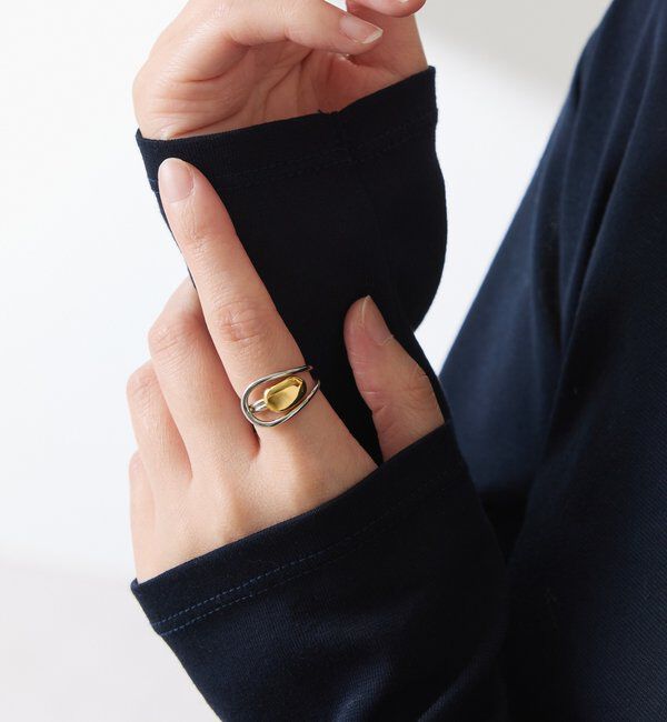  「	【PAPILLONNER/パピヨネ】アクセントコンビリング」|リング|