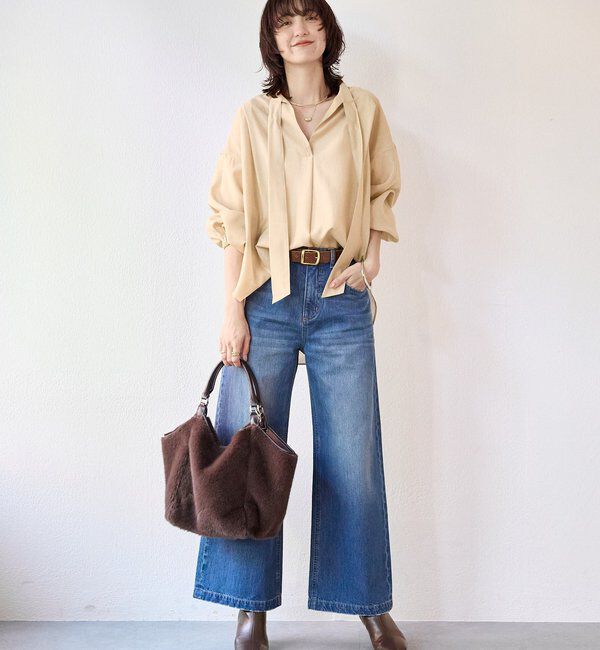  「予約【オンオフ使える】ナロータイブラウス」|シャツ・ブラウス|