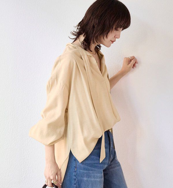  「予約【オンオフ使える】ナロータイブラウス」|シャツ・ブラウス|