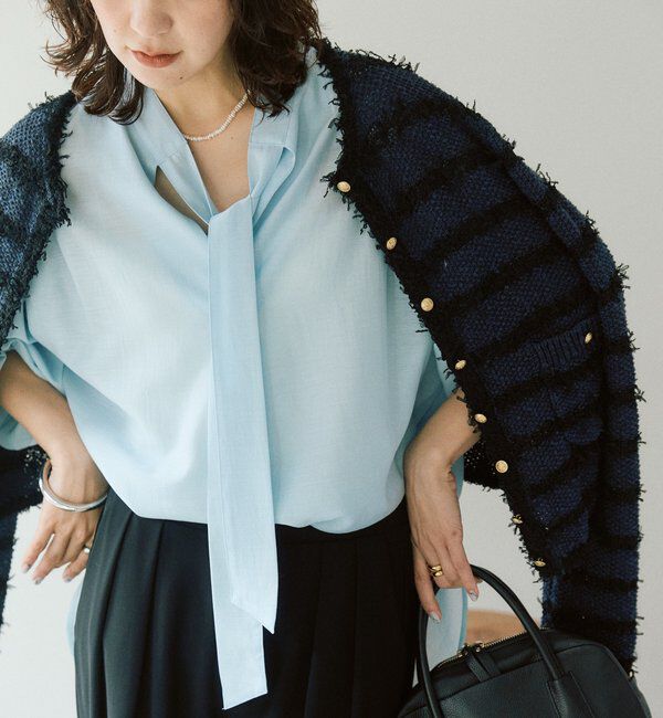  「予約【オンオフ使える】ナロータイブラウス」|シャツ・ブラウス|