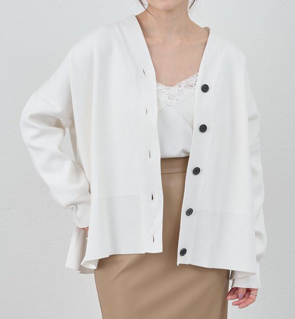  「【26SS予約】コットンスムースカーディガン」|カーディガン|