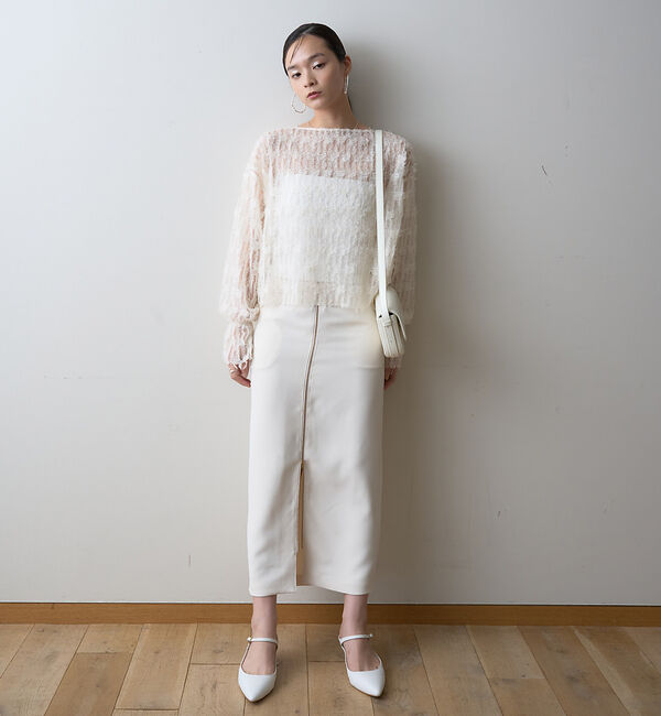 Rouge vif「【一部店舗限定】フロントZIPストレッチハイウエストスカート」|スカート|