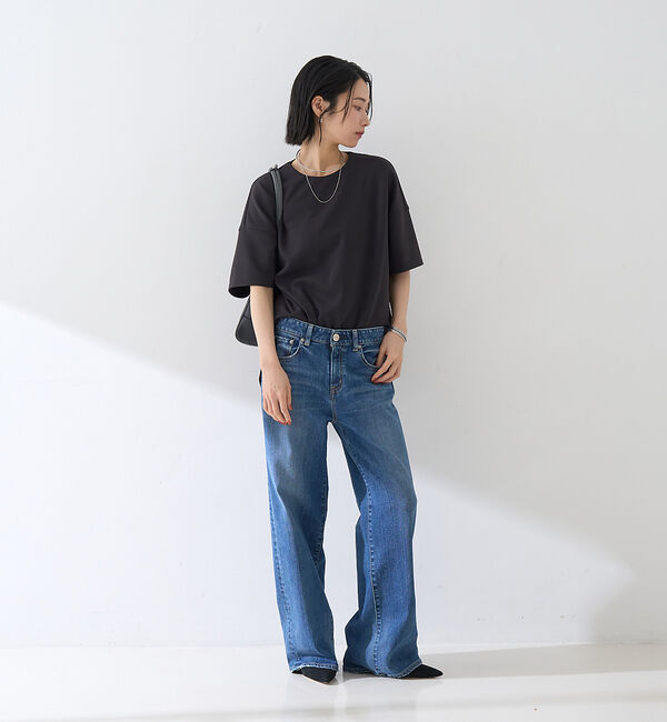 Rouge vif「【接触冷感】ストレッチダンボール半袖プルオーバー」|Tシャツ・カットソー|