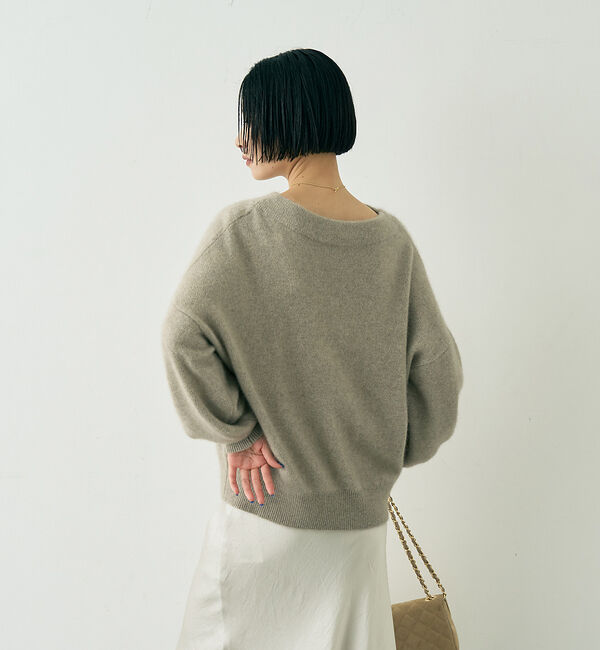 Rouge vif「ラクーン混ボトルネックニットプルオーバー」|ニット・セーター|