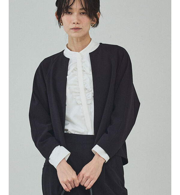 qualite「フロントラッフルブラウス」|シャツ・ブラウス|