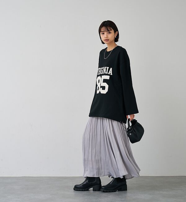 abahouse mavie「裏毛ドロストロゴプルオーバー」|スウェット・ジャージ|