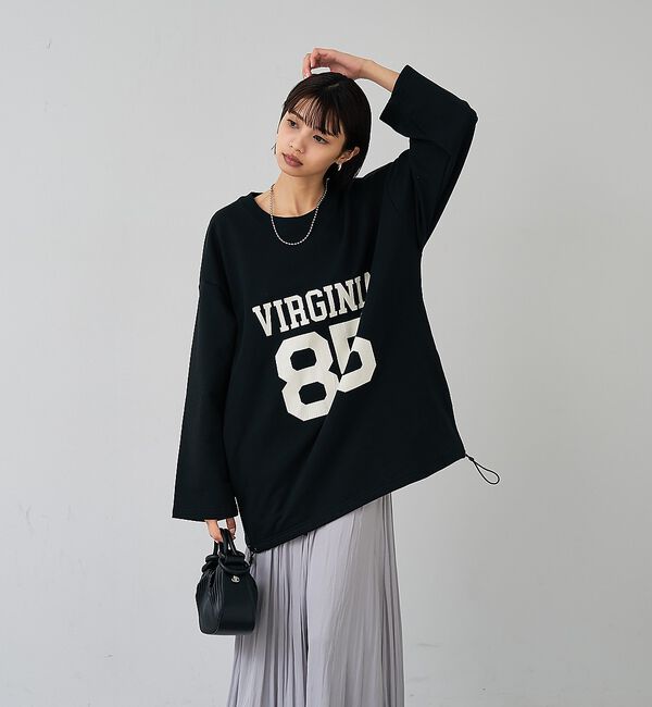 abahouse mavie「裏毛ドロストロゴプルオーバー」|スウェット・ジャージ|