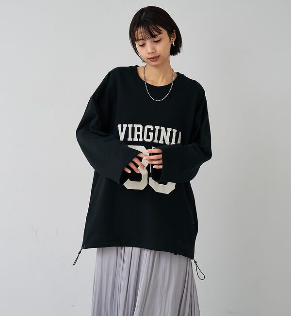 abahouse mavie「裏毛ドロストロゴプルオーバー」|スウェット・ジャージ|