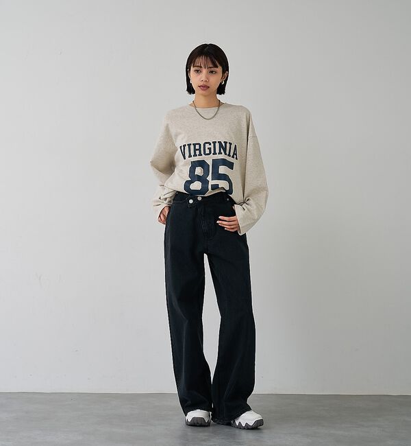 abahouse mavie「裏毛ドロストロゴプルオーバー」|スウェット・ジャージ|