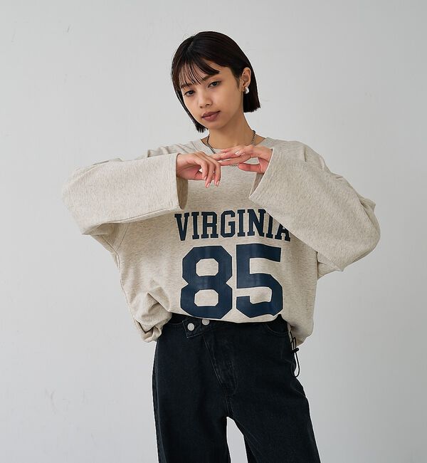 abahouse mavie「裏毛ドロストロゴプルオーバー」|スウェット・ジャージ|