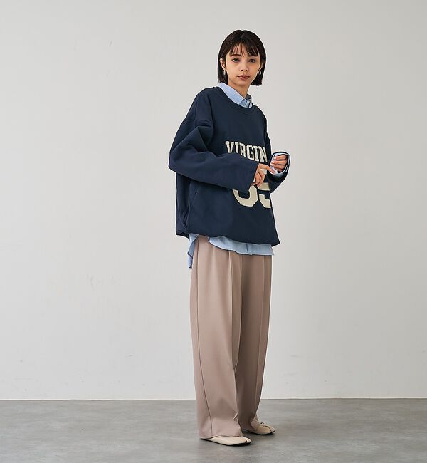 abahouse mavie「裏毛ドロストロゴプルオーバー」|スウェット・ジャージ|