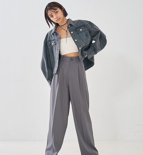 abahouse mavie「【オリジナル】デニムショートジャケット/バルーン袖/長袖/羽織/春服【予約】」|その他|