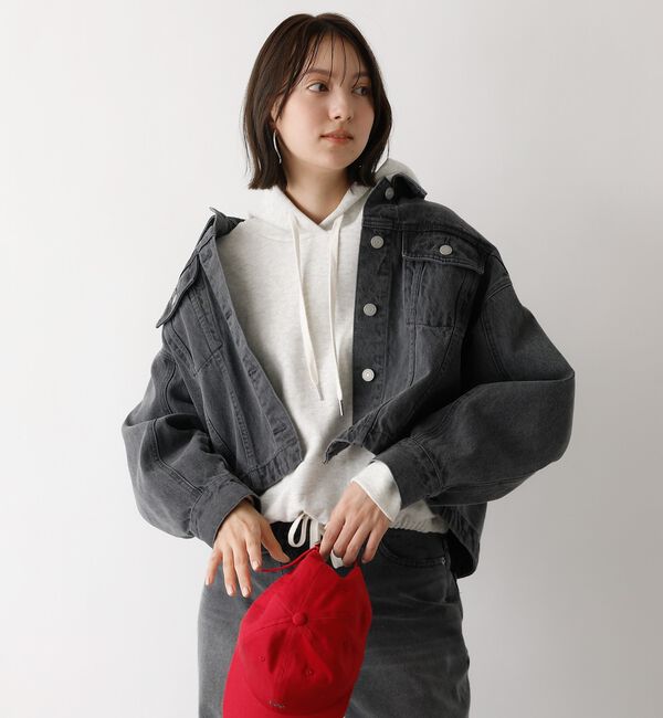 abahouse mavie「【オリジナル】デニムショートジャケット/バルーン袖/長袖/羽織/春服【予約】」|その他|