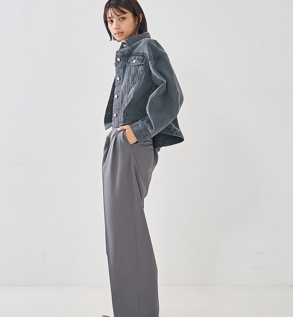 abahouse mavie「【オリジナル】デニムショートジャケット/バルーン袖/長袖/羽織/春服【予約】」|その他|