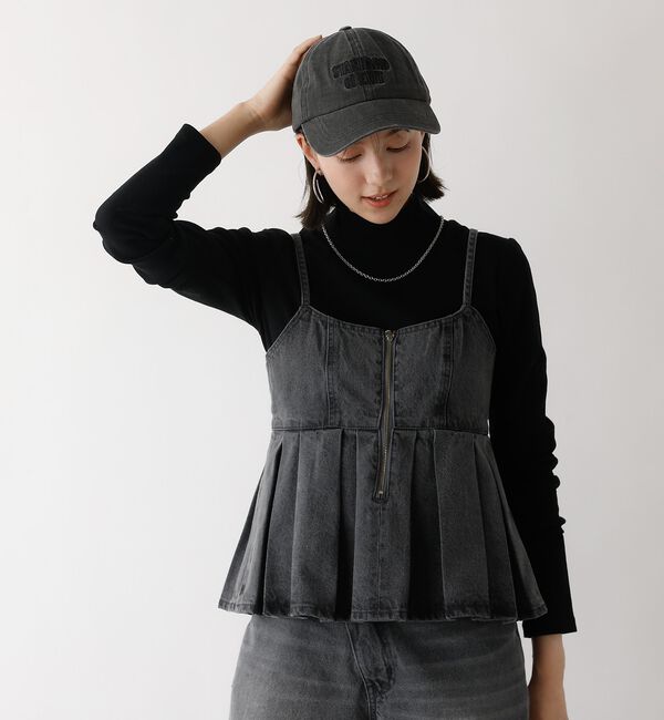 abahouse mavie「ウォッシュドデニムキャミ/レイヤード/バックリボン/春服/夏服【予約】」|キャミソール|