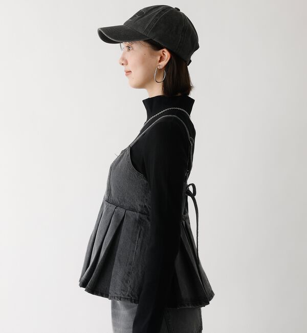 abahouse mavie「ウォッシュドデニムキャミ/レイヤード/バックリボン/春服/夏服【予約】」|キャミソール|