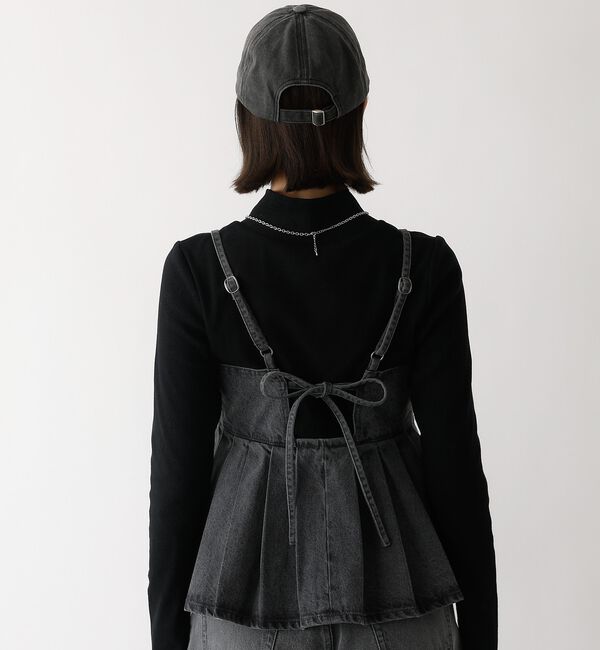 abahouse mavie「ウォッシュドデニムキャミ/レイヤード/バックリボン/春服/夏服【予約】」|キャミソール|