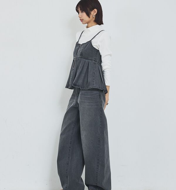 abahouse mavie「ウォッシュドデニムキャミ/レイヤード/バックリボン/春服/夏服【予約】」|キャミソール|