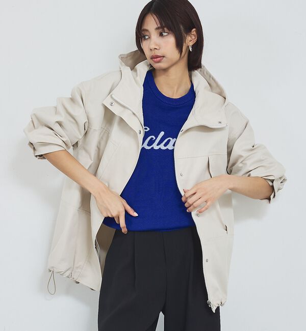 abahouse mavie「【ライトアウター】フーデッドブルゾン/春服/マウンテンパーカー/通勤/羽織り【予」|ブルゾン・スタジャン|