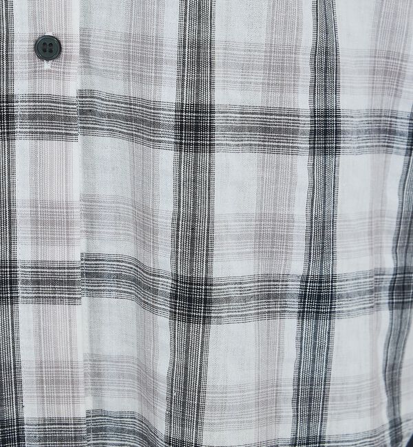 abahouse mavie「【シアー素材】チェックフードシャツ/春服/夏服/ゆったり/羽織り【予約】」|シャツ・ブラウス|