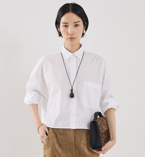 The Store by C' 「【TWP】Next Ex／クロップ丈シャツ」|シャツ・ブラウス|