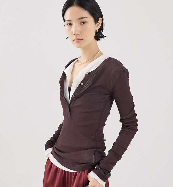 The Store by C' 「【COCUCA】ヘンリーリブプルオーバー【予約】」|Tシャツ・カットソー|