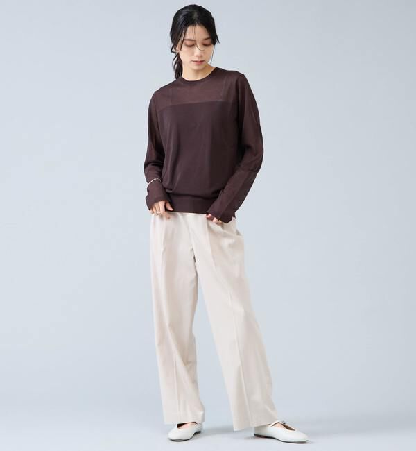 Liesse「ロングスリーブシアーニット」|ニット・セーター|