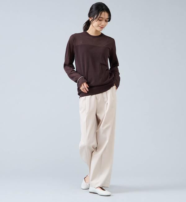 Liesse「ロングスリーブシアーニット」|ニット・セーター|