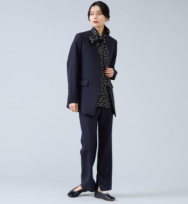 Liesse「Vカラージャケット」|ノーカラージャケット|