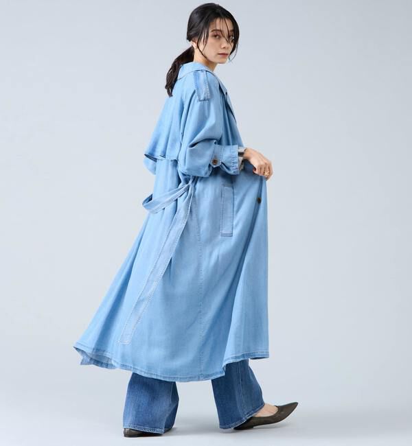 Liesse「テンセルデニムAライントレンチコート」|デニムジャケット|