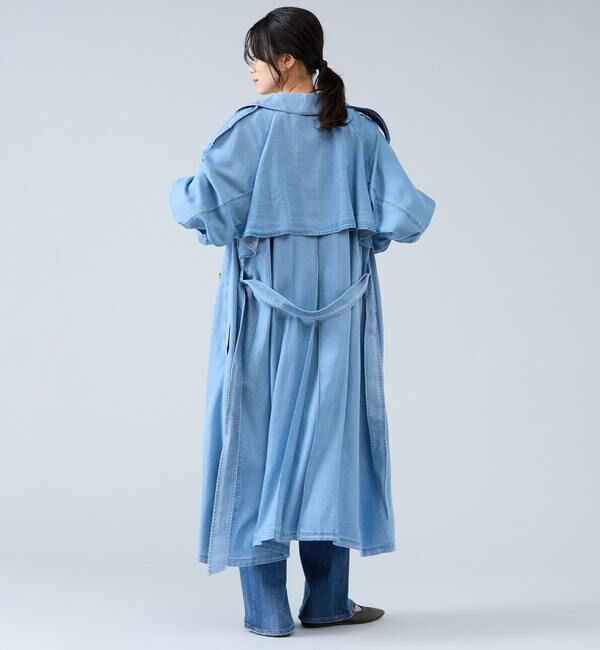 Liesse「テンセルデニムAライントレンチコート」|デニムジャケット|