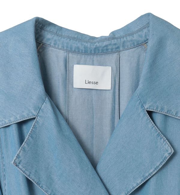 Liesse「テンセルデニムAライントレンチコート」|デニムジャケット|