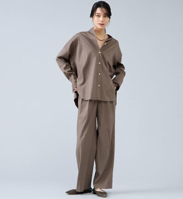 Liesse「バンドカラーロングシャツ」|シャツ・ブラウス|