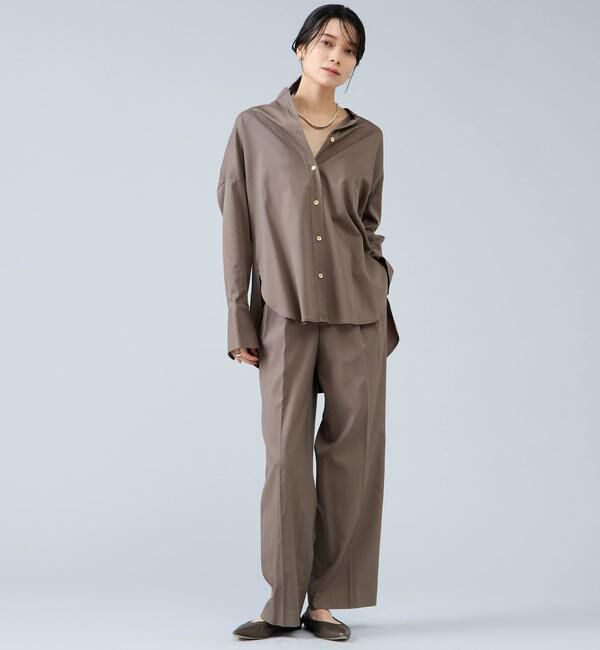 Liesse「バンドカラーロングシャツ」|シャツ・ブラウス|