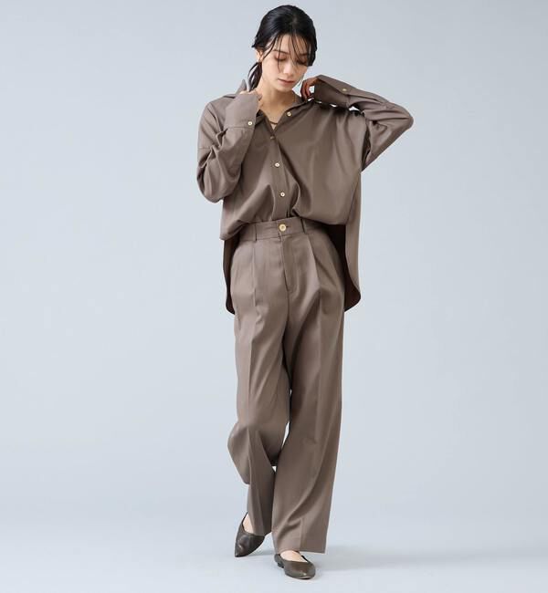 Liesse「バンドカラーロングシャツ」|シャツ・ブラウス|