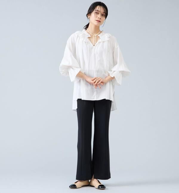 Liesse「フリルネックブラウス」|シャツ・ブラウス|