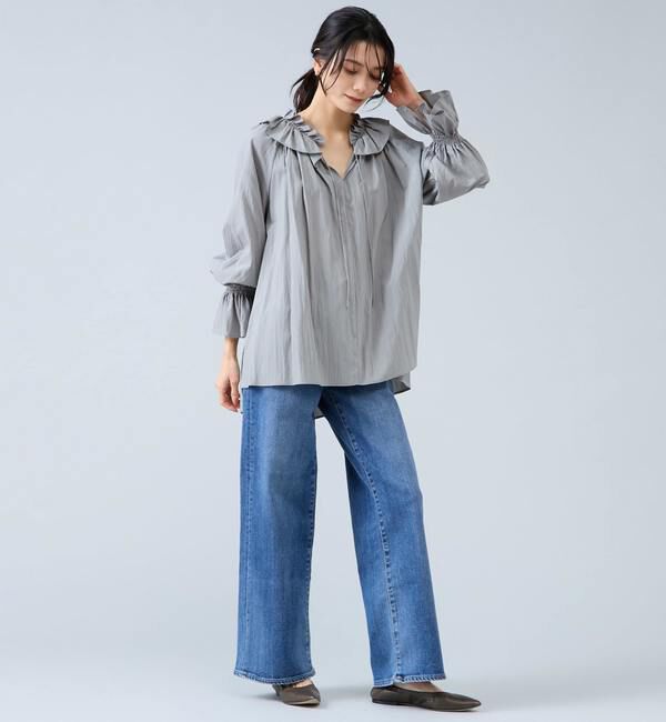 Liesse「フリルネックブラウス」|シャツ・ブラウス|