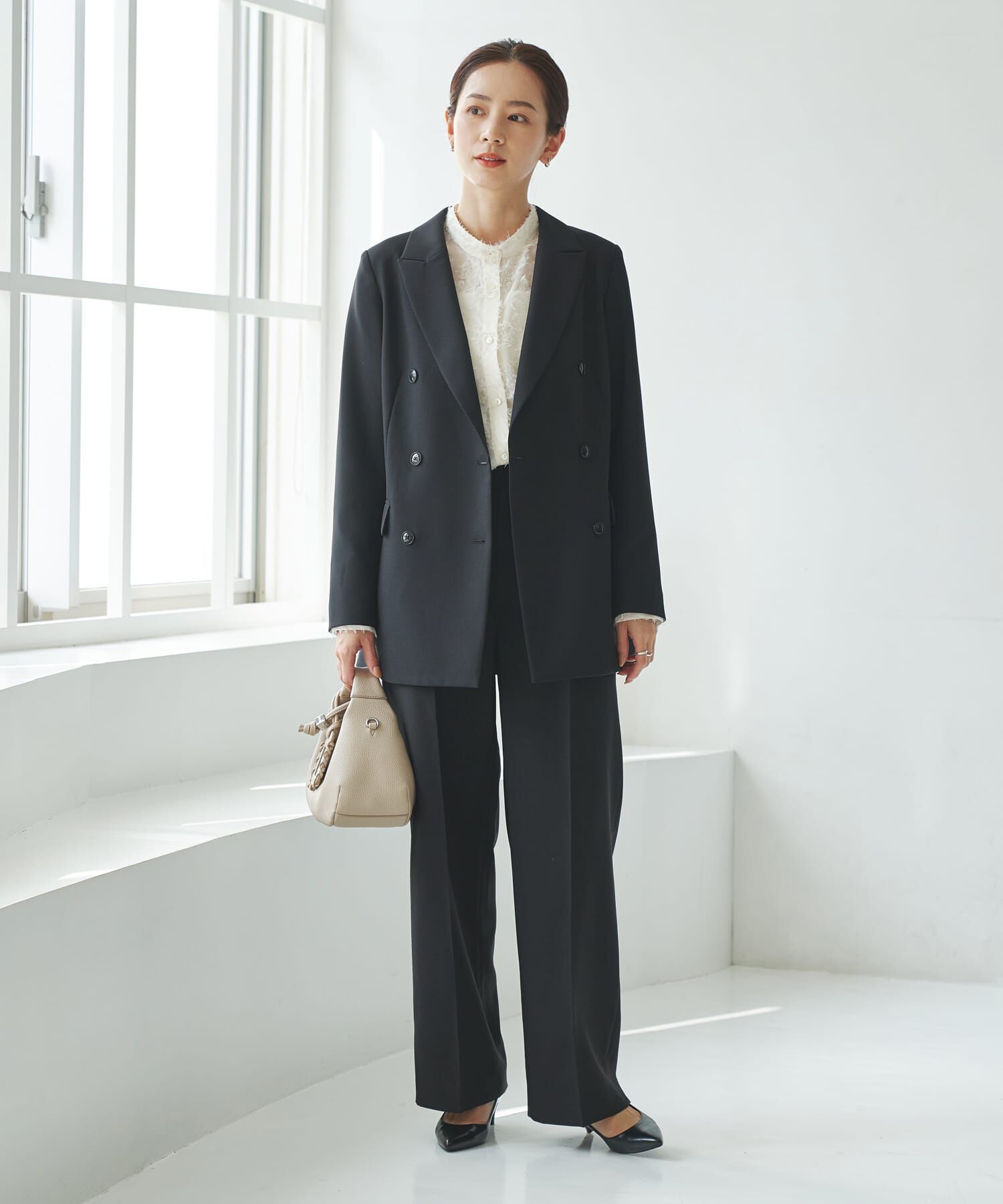 URBAN RESEARCH「カットジャガードバンドカラーシャツ」|シャツ・ブラウス|