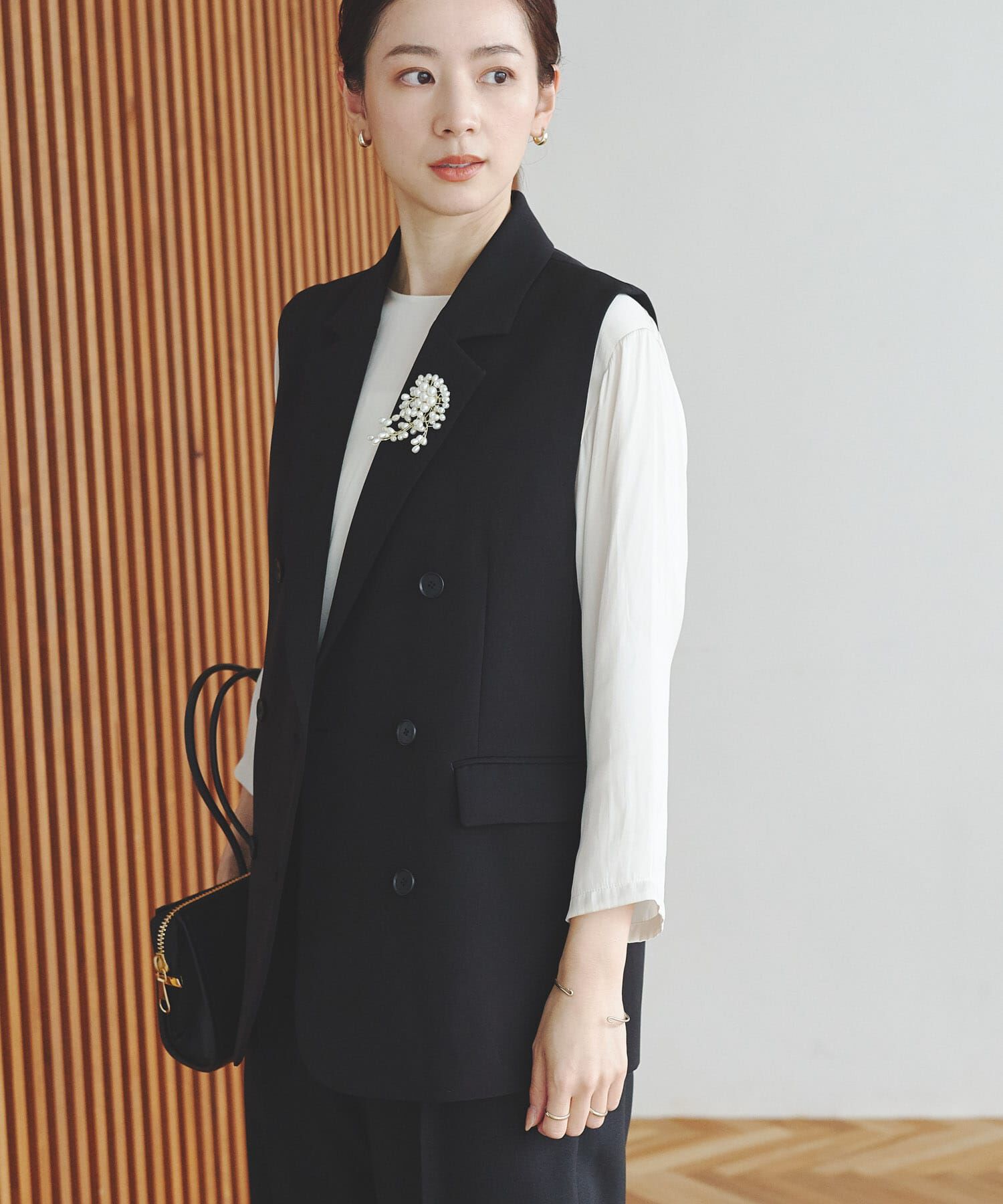 URBAN RESEARCH「『セットアップ対応』テーラードジレ」|ノーカラーコート|