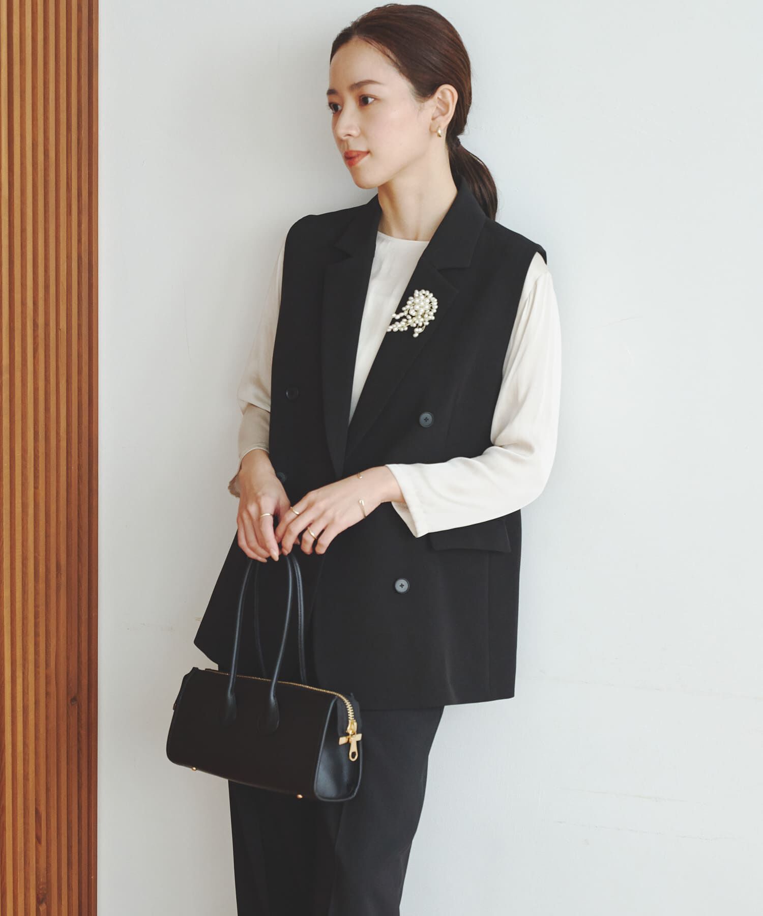 URBAN RESEARCH「『セットアップ対応』テーラードジレ」|ノーカラーコート|