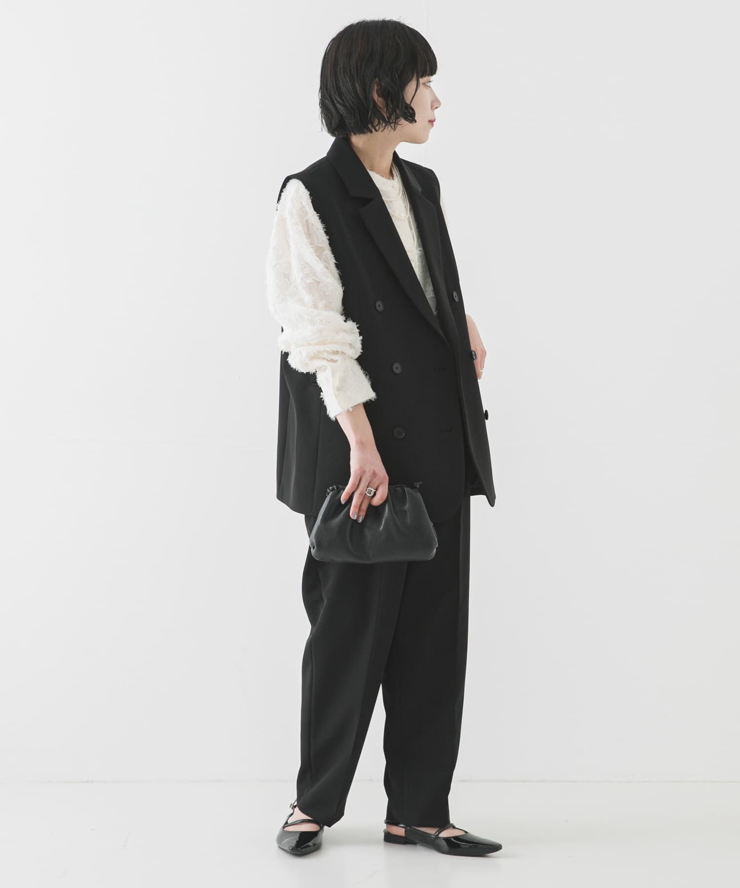 URBAN RESEARCH「『セットアップ対応』テーラードジレ」|ノーカラーコート|