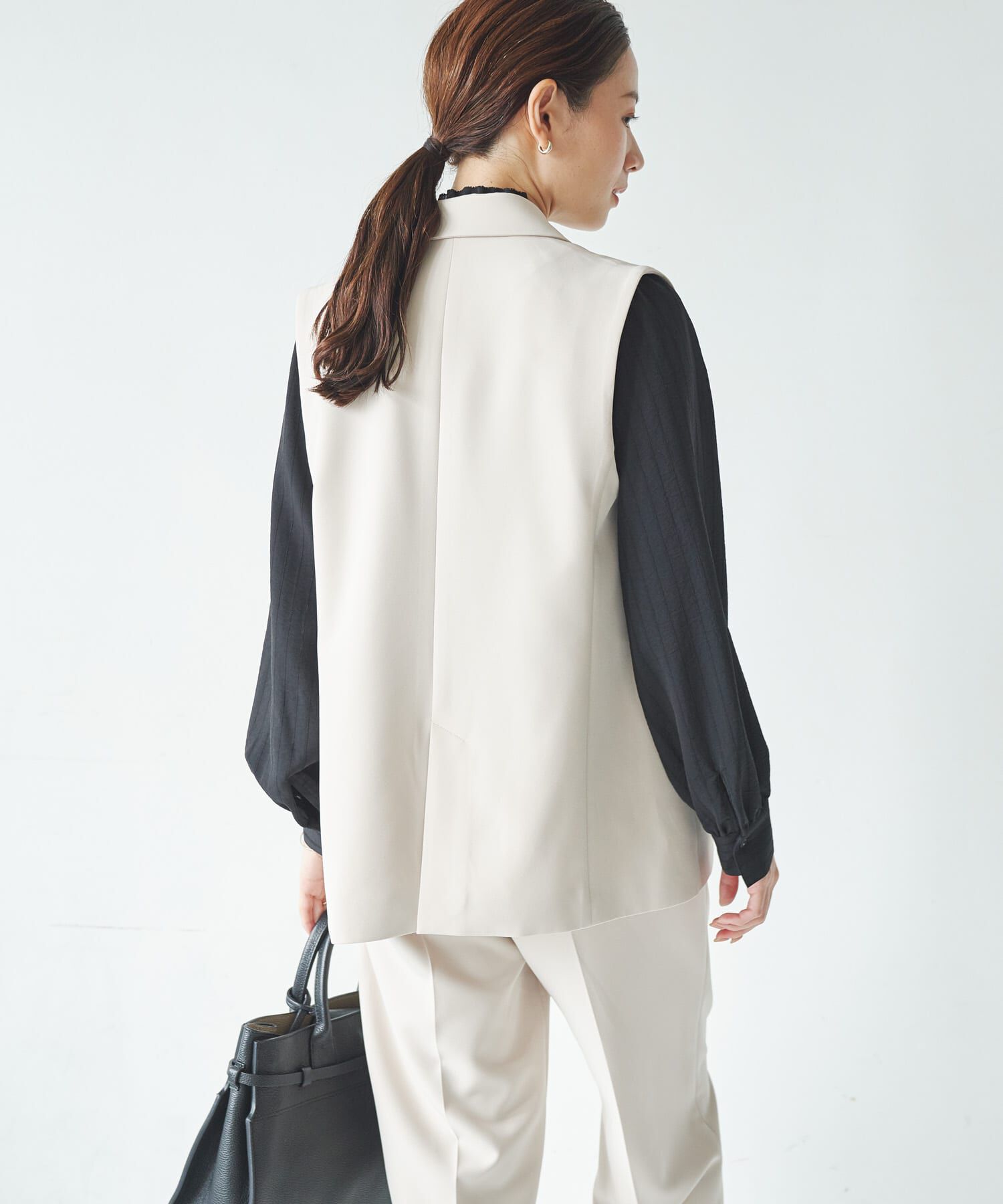 URBAN RESEARCH「『セットアップ対応』テーラードジレ」|ノーカラーコート|