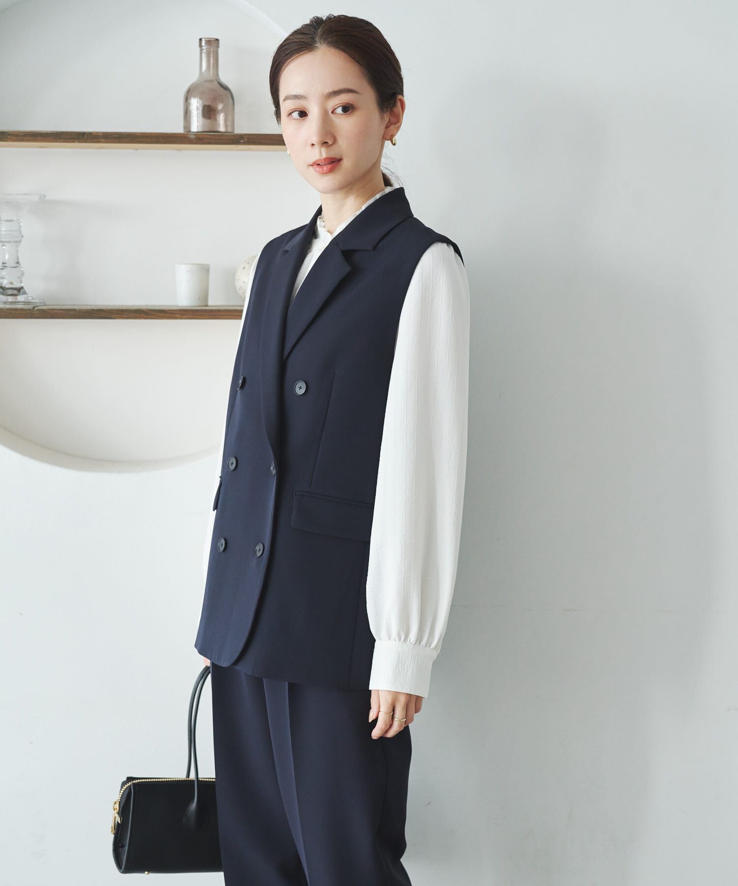 URBAN RESEARCH「『セットアップ対応』テーラードジレ」|ノーカラーコート|