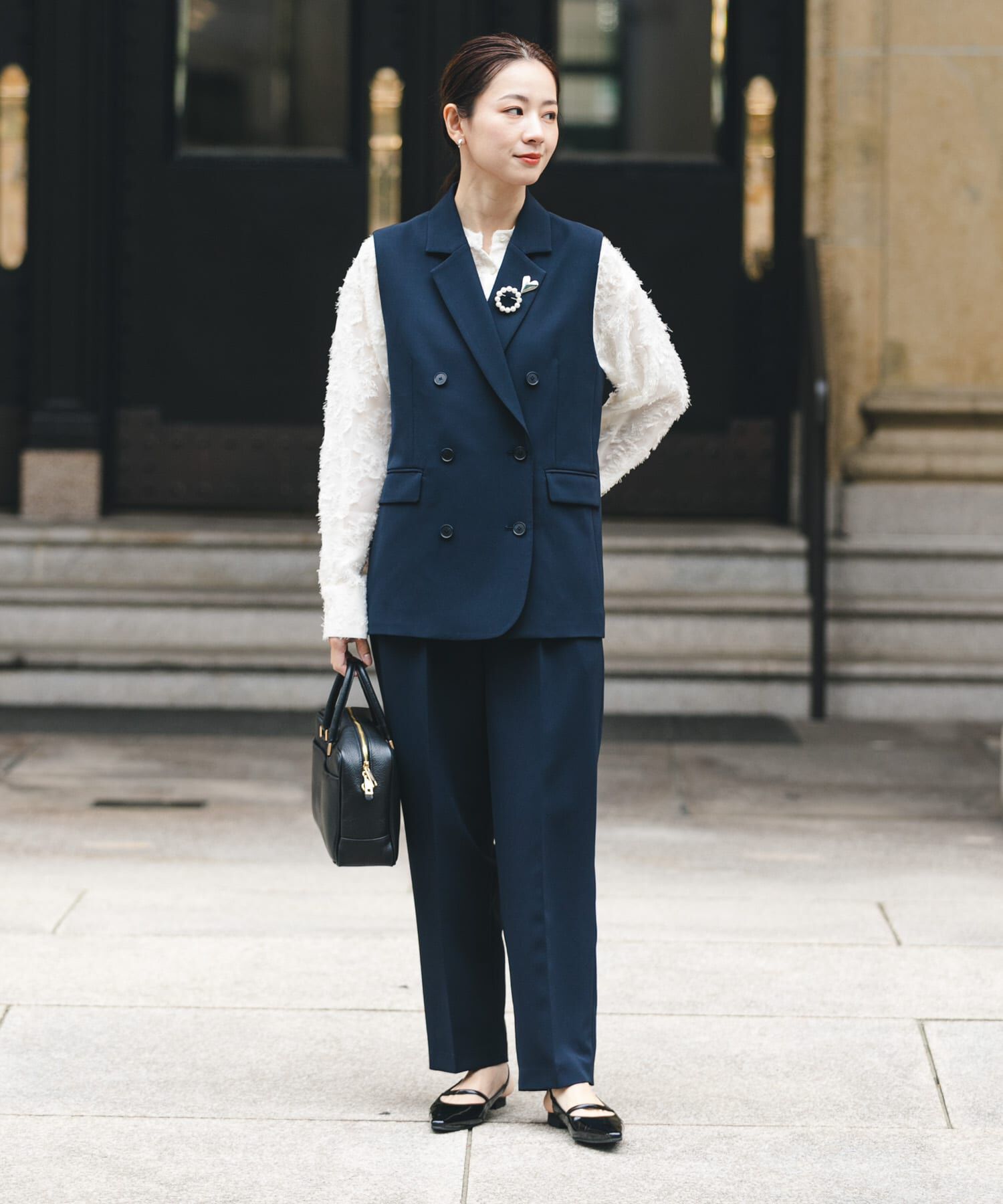 URBAN RESEARCH「『セットアップ対応』テーラードジレ」|ノーカラーコート|