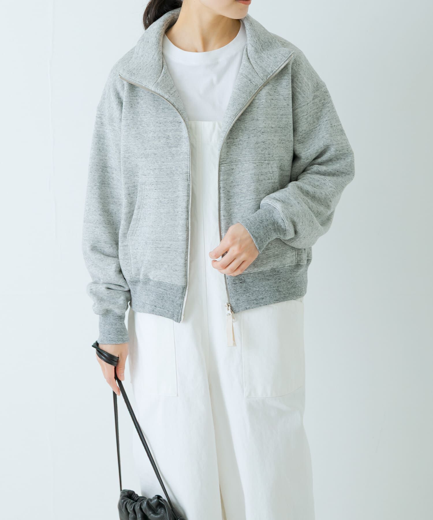 かぐれ「コットンスウェットスタンドジップ」|スウェット・ジャージ|