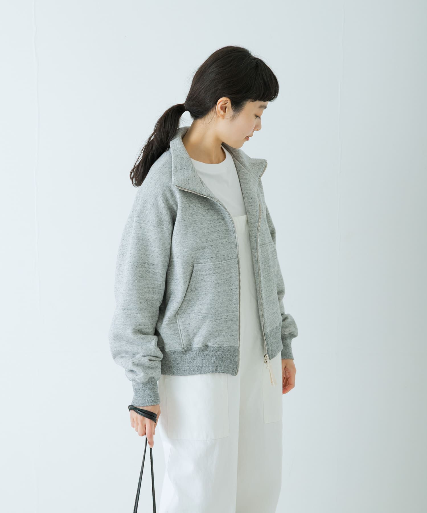 かぐれ「コットンスウェットスタンドジップ」|スウェット・ジャージ|