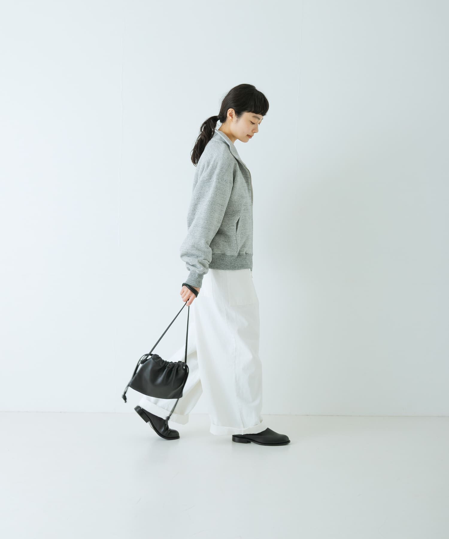 かぐれ「コットンスウェットスタンドジップ」|スウェット・ジャージ|