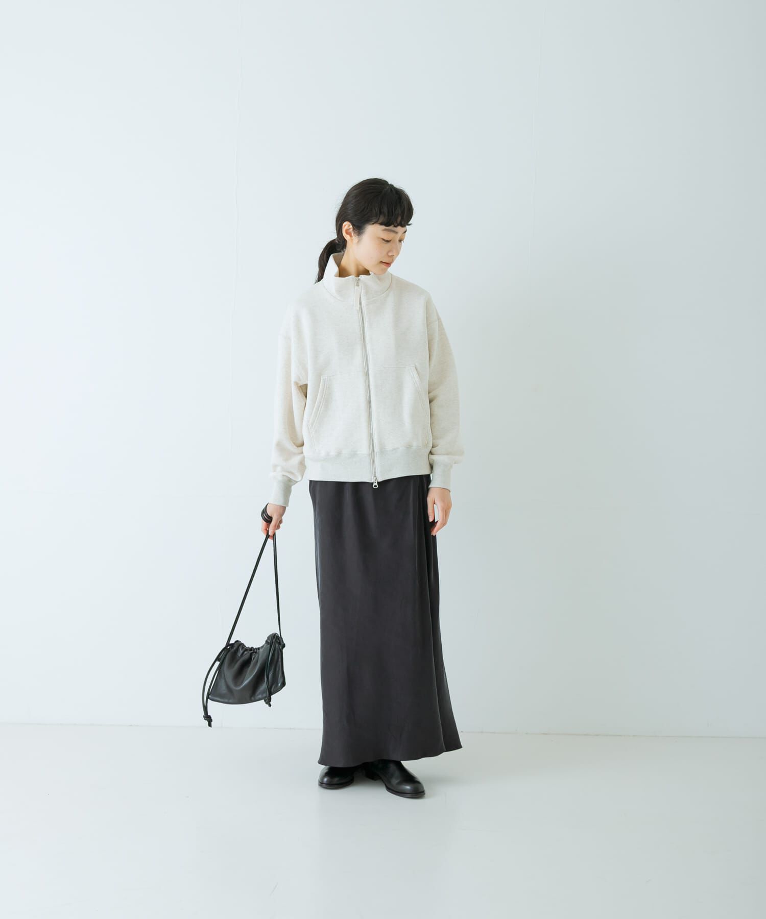 かぐれ「コットンスウェットスタンドジップ」|スウェット・ジャージ|